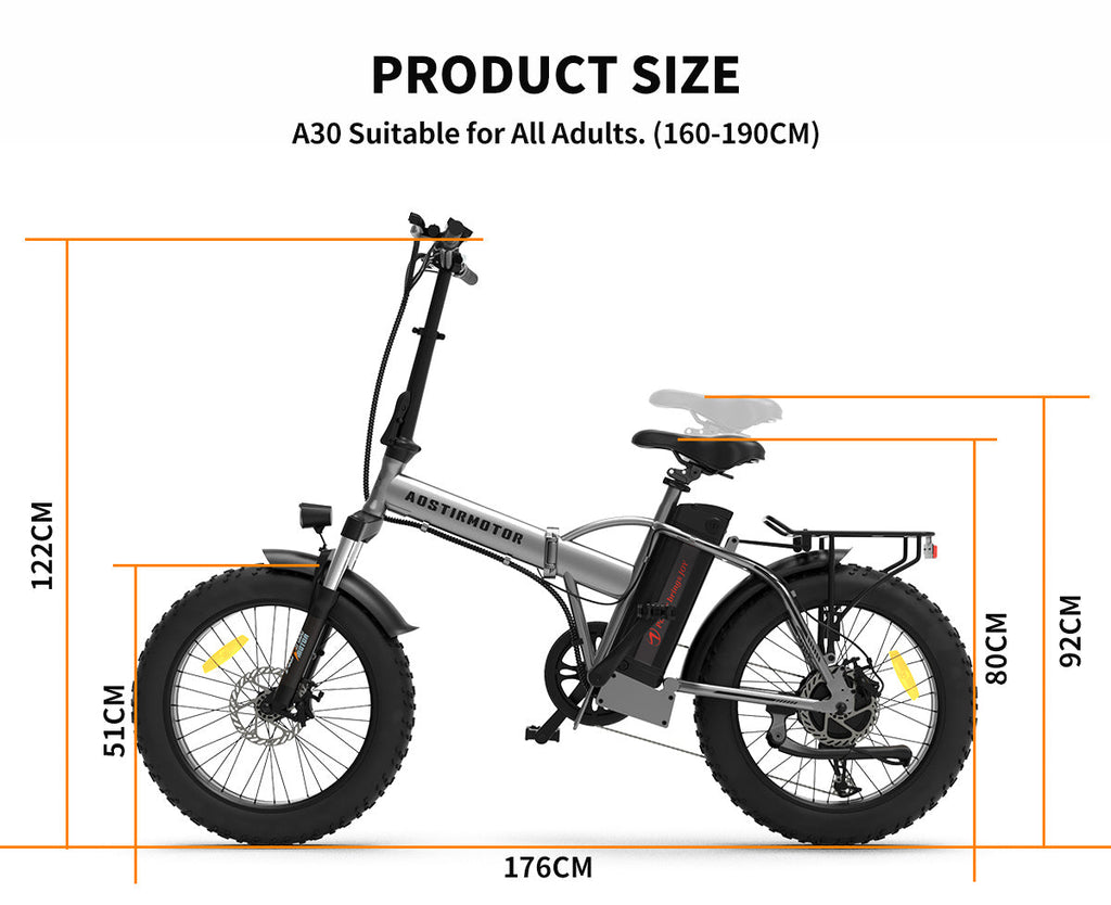 750W Folding Fat-Tire Electric Bike — 48V 12.5Ah
