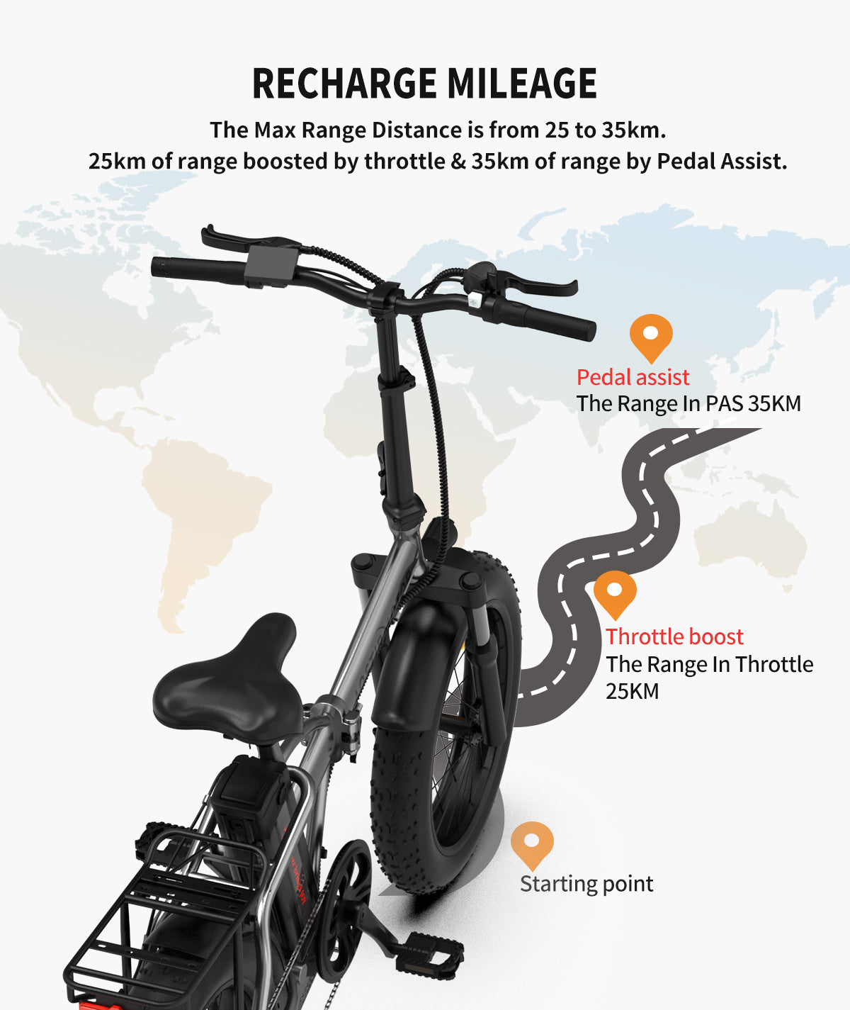 750W Folding Fat-Tire Electric Bike — 48V 12.5Ah