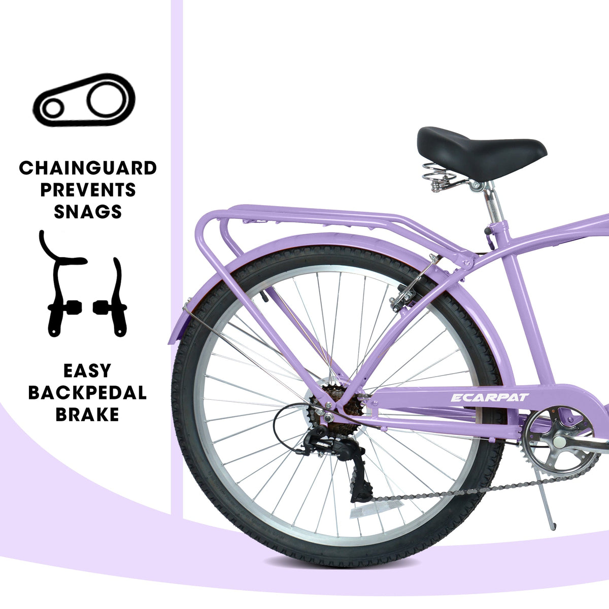 26-Inch 7-Speed Step-Through Beach Cruiser