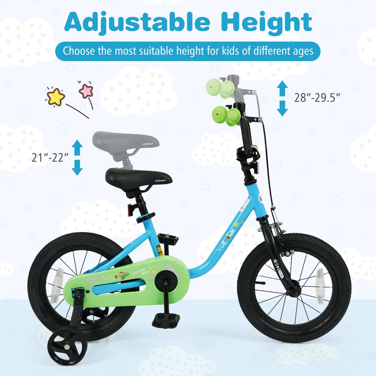 Kids 12/14/16-Inch Bicycle — Blue