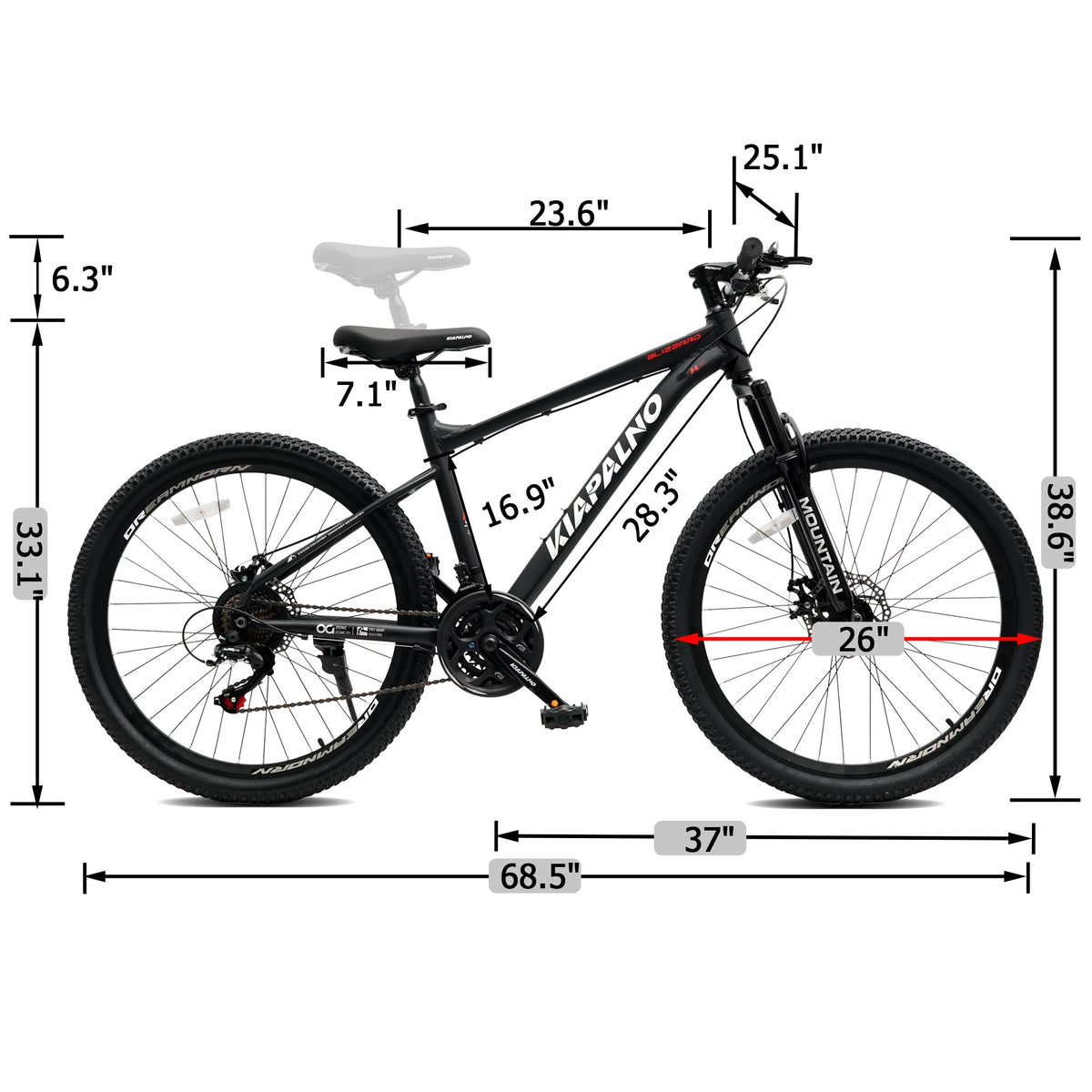 26-Inch AllTrail 21-Speed Hardtail Mountain Bike