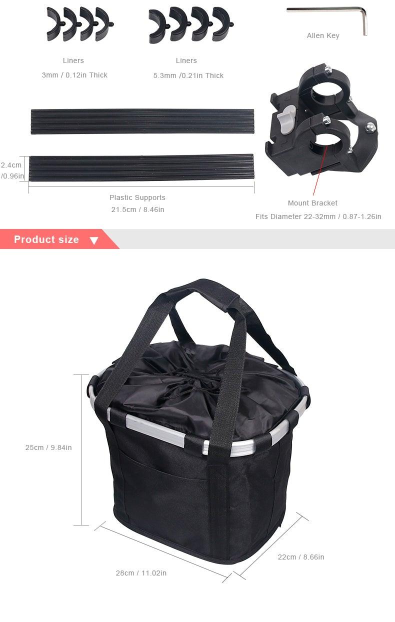 Detachable Front Handlebar Bike Basket