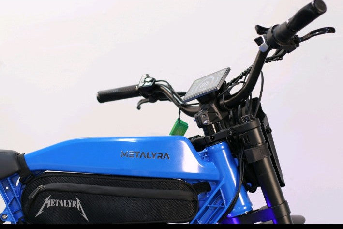 OWAY RUSH blue electric bike frame and digital display