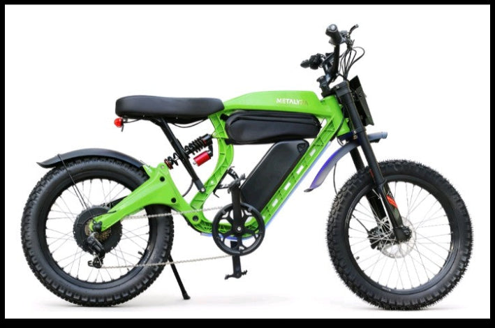 OWAY RUSH electric bike in green side profile